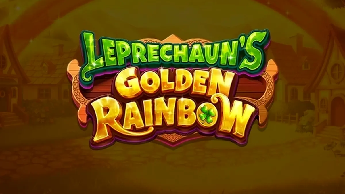 Cenário temático irlandês com arco-íris e elementos de sorte do slot Leprechaun's Golden Rainbow